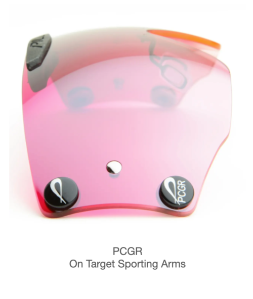 PCGR
Pink Diamond 
Transmission: 45% 
Medium Light

Over the years we have found that all shooters enjoy a balanced lens that provides a color lift to orange and pink targets in a manner that is not “overdone” but a reserved approach. On a scale of 1 to 10 in color lift, this approach is a “5” where our max lenses provide a “10”. The beauty of the Pink Diamond lens is the lift in color but it is soothing on the eye with unmatched glare reduction that produces razor sharp definition. This lens is a great lens for open fields, general backgrounds, and desert use.