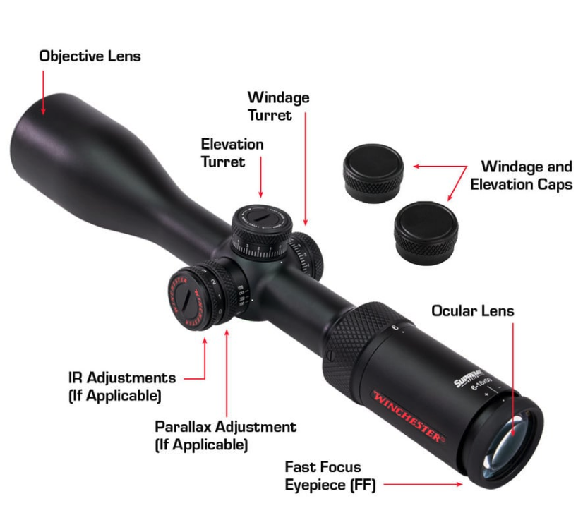 Brisbane Gun Shop Winchester Supreme 6-18x50mm SF IR Riflescope - Image 2