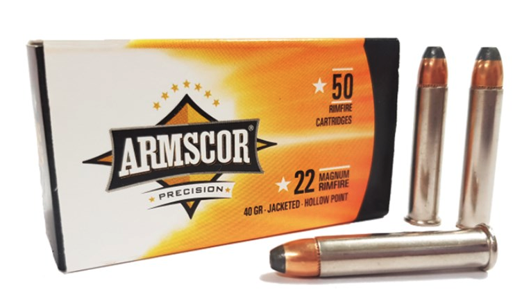 Armscor High Velocity  22WMR, 40GR, JHP Ammunition