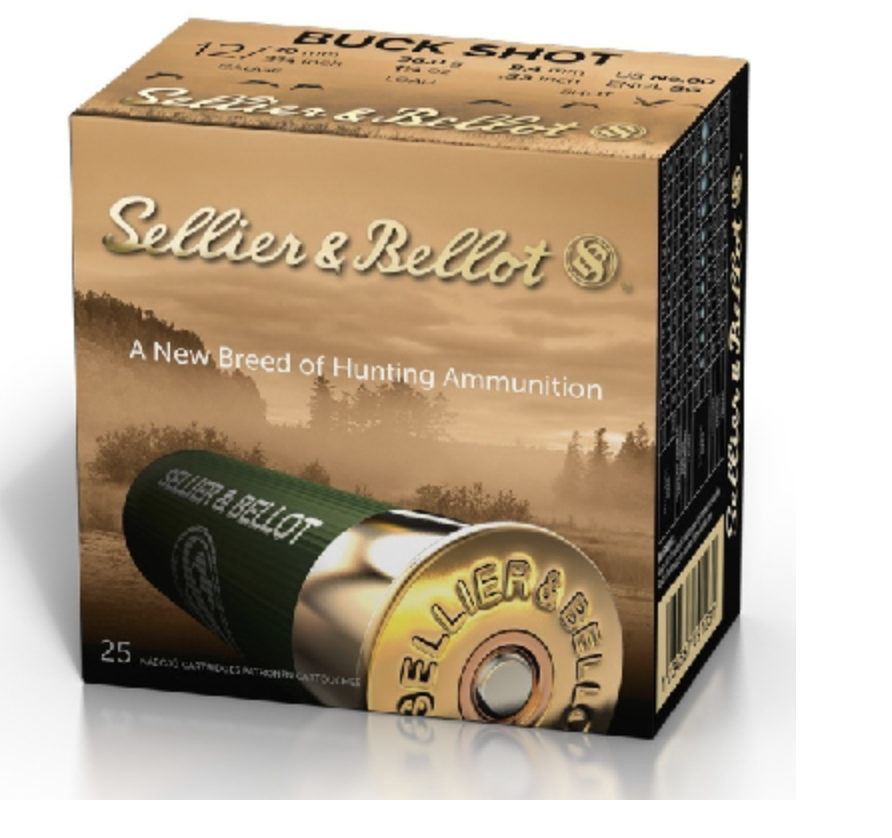 S&B Sellier & Bellot 12 gauge 2¾ Buck Shot 36g UK#AAA