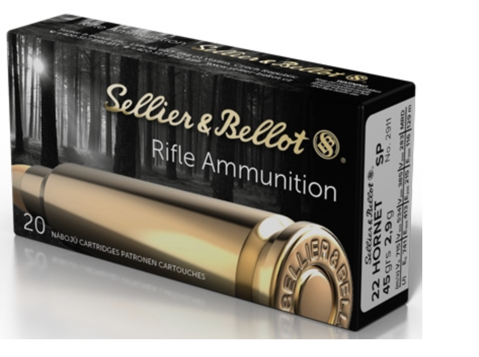 S&B Sellier & Bellot 22 Hornet 45 grain SP