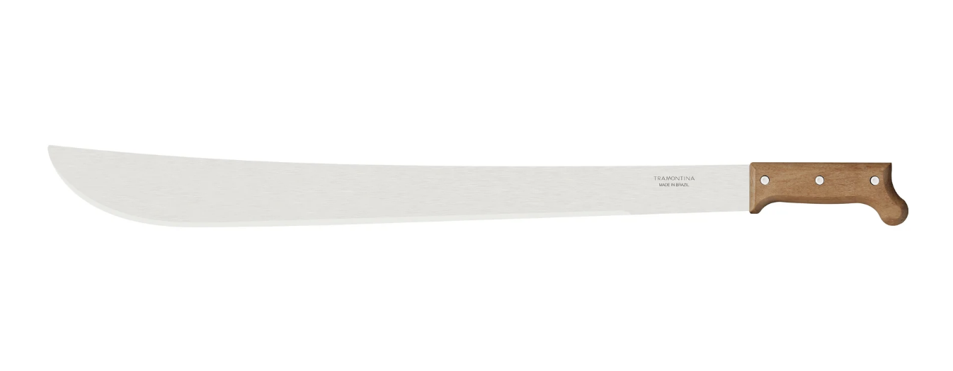 Tramontina 26-Inch Machete – Carbon Steel Blade with Natural Wood Handle