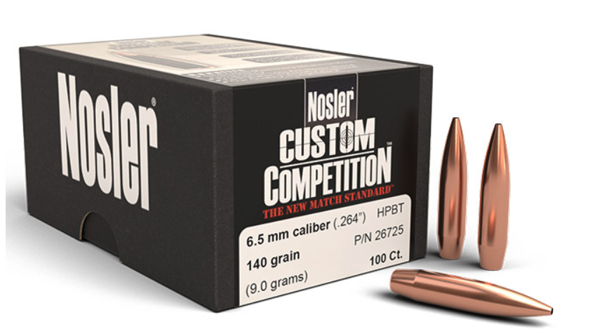 Brisbane Gun Shop NOSLER 6.5MM 140GR HPBT CUSTOM COMP 100PK