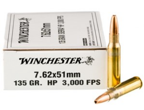 Winchester Nato 7.62 / 308 135gr JHP