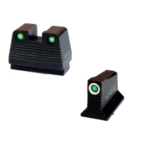 Brisbane Gun Shop HIVIZ Co-Witness Tritium Sight Set for Glock MOS