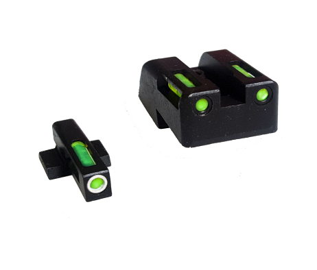 Brisbane Gun Shop HIVIZ LiteWave H3 Tritium/Fiber-Optic Sight Set for Springfield 1911